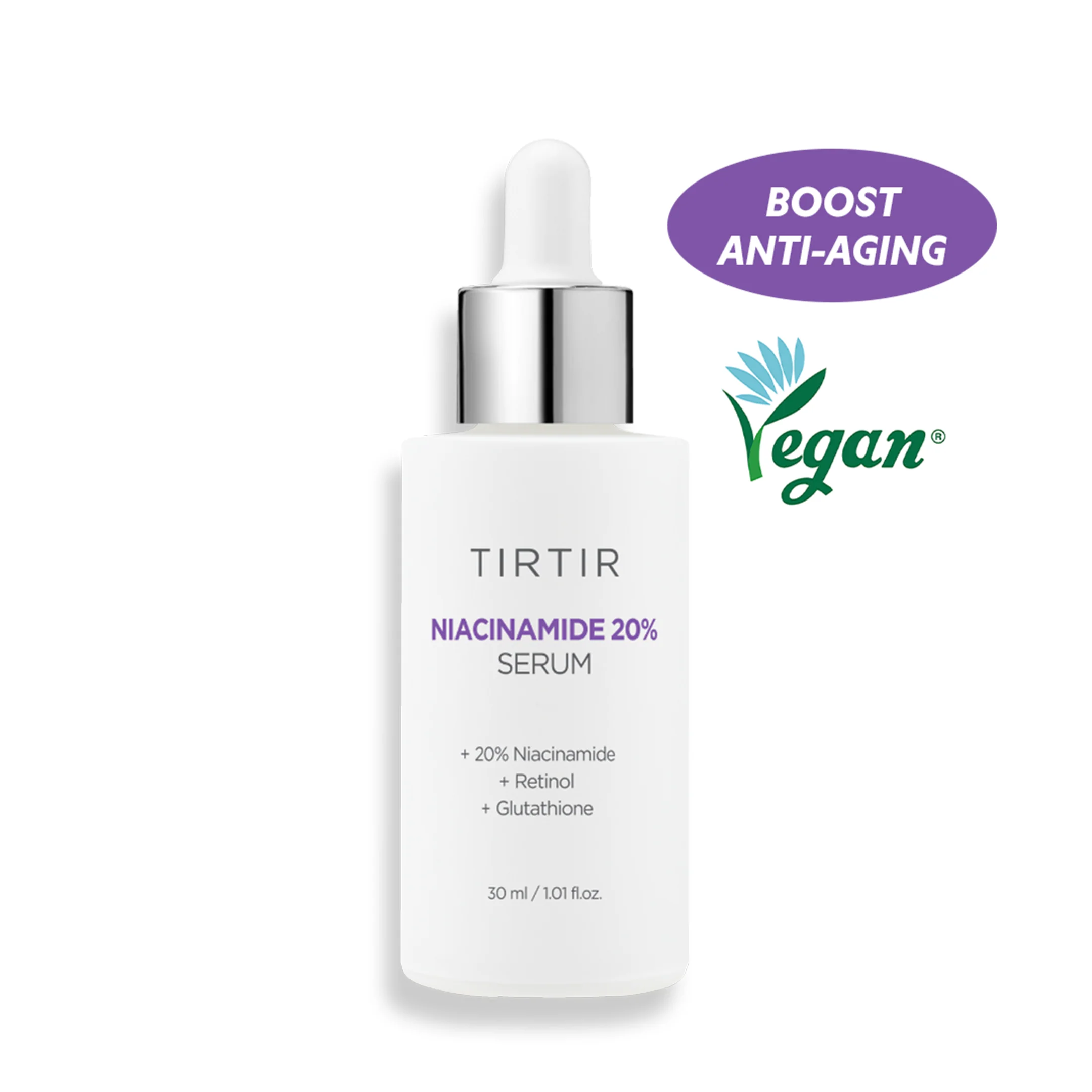 TirTir Niacinamide 20% - standinamojo poveikio skaistinamasis serumas nuo raukšlių 30ml